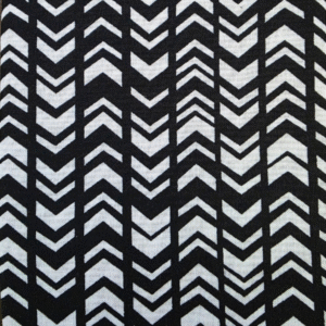 black chevron cotton ostomy bag cover pattern